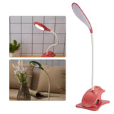 Maxbell USB Flexible LED Light Book Reading Clip-on Lamp Clamp Beside Bed Desk Table Pink 1