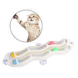 Maxbell Pet Cat Toys Interactive Ball Toy Cat Window Suction Cup Track Ball White