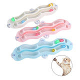 Maxbell Pet Cat Toys Interactive Ball Toy Cat Window Suction Cup Track Ball White