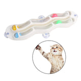 Maxbell Pet Cat Toys Interactive Ball Toy Cat Window Suction Cup Track Ball White