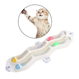 Maxbell Pet Cat Toys Interactive Ball Toy Cat Window Suction Cup Track Ball White