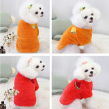 Maxbell Soft Dog Jumpsuit Winter Dog Clothes Small Puppy Coat Pet Outfits Red