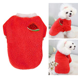 Maxbell Soft Dog Jumpsuit Winter Dog Clothes Small Puppy Coat Pet Outfits Red