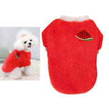 Maxbell Soft Dog Jumpsuit Winter Dog Clothes Small Puppy Coat Pet Outfits Red