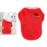 Maxbell Soft Dog Jumpsuit Winter Dog Clothes Small Puppy Coat Pet Outfits Red