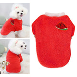 Maxbell Soft Dog Jumpsuit Winter Dog Clothes Small Puppy Coat Pet Outfits Red