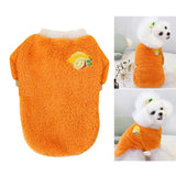 Maxbell Soft Dog Jumpsuit Winter Dog Clothes Small Puppy Coat Pet Outfits Orange