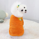 Maxbell Soft Dog Jumpsuit Winter Dog Clothes Small Puppy Coat Pet Outfits Orange