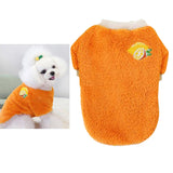 Maxbell Soft Dog Jumpsuit Winter Dog Clothes Small Puppy Coat Pet Outfits Orange