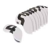 Maxbell 10Pcs Golf Iron Headcover Waterproof Head Cover Golfer Protection 4-9,A~X White