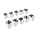 Maxbell 10Pcs Golf Iron Headcover Waterproof Head Cover Golfer Protection 4-9,A~X White