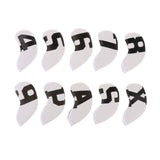 Maxbell 10Pcs Golf Iron Headcover Waterproof Head Cover Golfer Protection 4-9,A~X White