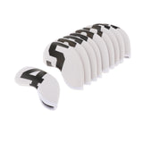 Maxbell 10Pcs Golf Iron Headcover Waterproof Head Cover Golfer Protection 4-9,A~X White