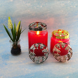 Maxbell Jar Candle Topper Lid Shades Candles Covers for Burn Evenly White Steel