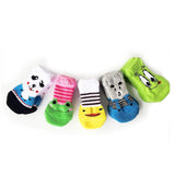 Maxbell 4 Cute Pet Cat Puppy Dog Socks Anti-slip Paw Protector L Blue Beard