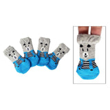 Maxbell 4 Cute Pet Cat Puppy Dog Socks Anti-slip Paw Protector L Bear