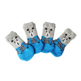 Maxbell 4 Cute Pet Cat Puppy Dog Socks Anti-slip Paw Protector L Bear