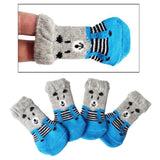 Maxbell 4 Cute Pet Cat Puppy Dog Socks Anti-slip Paw Protector L Bear