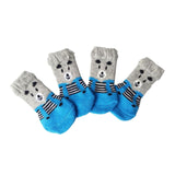 Maxbell 4 Cute Pet Cat Puppy Dog Socks Anti-slip Paw Protector L Bear