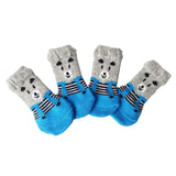 Maxbell 4 Cute Pet Cat Puppy Dog Socks Anti-slip Paw Protector L Bear