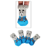 Maxbell 4 Cute Pet Cat Puppy Dog Socks Anti-slip Paw Protector L Bear