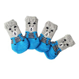 Maxbell 4 Cute Pet Cat Puppy Dog Socks Anti-slip Paw Protector L Bear