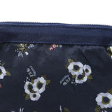 Maxbell Womens Make Up Bag Small Printed Cosmetic Pouch Funny Cute Wash Bag Toiletry Black Flower