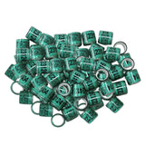 Maxbell 100pcs Identify Dove Rings Leg Rings Pigeon Bands for Canary Green