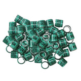 Maxbell 100pcs Identify Dove Rings Leg Rings Pigeon Bands for Canary Green