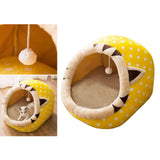 Maxbell Dog Bed for Puppy Cats Soft House Soft Warm Pet Beds for Small Dogs Yellow-M