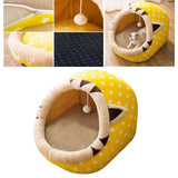 Maxbell Dog Bed for Puppy Cats Soft House Soft Warm Pet Beds for Small Dogs Yellow-M