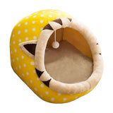 Maxbell Dog Bed for Puppy Cats Soft House Soft Warm Pet Beds for Small Dogs Yellow-M