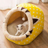 Maxbell Dog Bed for Puppy Cats Soft House Soft Warm Pet Beds for Small Dogs Yellow-M