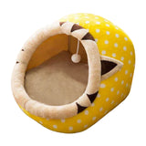 Maxbell Dog Bed for Puppy Cats Soft House Soft Warm Pet Beds for Small Dogs Yellow-M