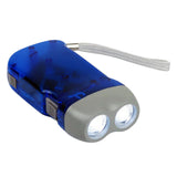 Maxbell Hand Crank Flashlight 2-LED Dynamo Handpress Lights No Batteried Required