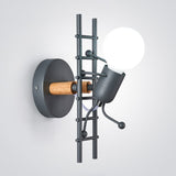 Maxbell Humanoid Creative Wall Light Indoor Lamp Wall Sconce Lights Art Decor Gray