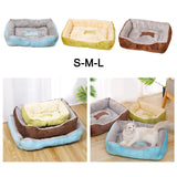 Maxbell Soft Warm Pet Bed Dog Cat Cozy Cushion Mats Plush Bed Blanket Green 43x30CM