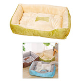 Maxbell Soft Warm Pet Bed Dog Cat Cozy Cushion Mats Plush Bed Blanket Green 43x30CM