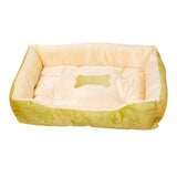 Maxbell Soft Warm Pet Bed Dog Cat Cozy Cushion Mats Plush Bed Blanket Green 43x30CM