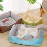 Maxbell Soft Warm Pet Bed Dog Cat Cozy Cushion Mats Plush Bed Blanket Green 43x30CM