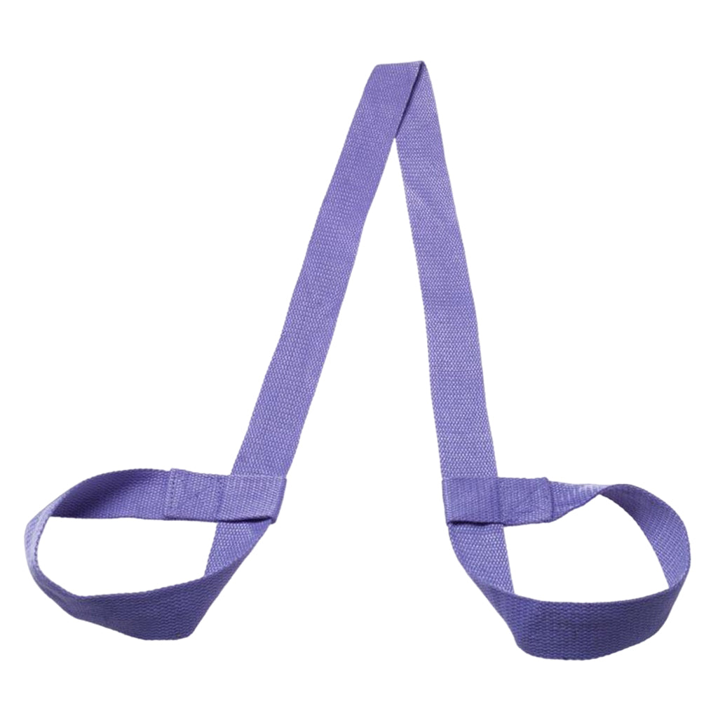 Maxbell Cotton Yoga Mat Strap Pilates Mat Carrier Fitness Stretchy Loop Light Purple