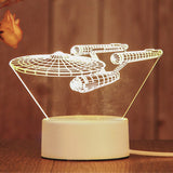 Maxbell LED 3D Nightlight Beside Acrylic Laser engraving USB Night Lamp Spaceship