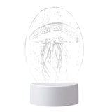 Maxbell LED 3D Nightlight Beside Acrylic Laser engraving USB Night Lamp Jellyfish