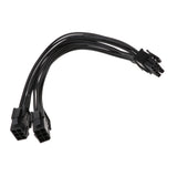 Maxbell Double 6Pin to 8Pin Graphics Card Power Supply Cable Line (20cm)