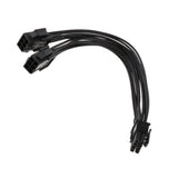 Maxbell Double 6Pin to 8Pin Graphics Card Power Supply Cable Line (20cm)