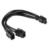 Maxbell Double 6Pin to 8Pin Graphics Card Power Supply Cable Line (20cm)