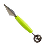 Maxbell Dual-use Double Head Stainless steel Fruit Carving Knive&Scoop Green