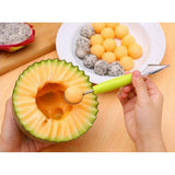 Maxbell Dual-use Double Head Stainless steel Fruit Carving Knive&Scoop Green