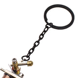 Maxbell Alloy Tattoo Gun Necklace Key Chain Mini Tattooing Machine Necklace Pendant Golden C