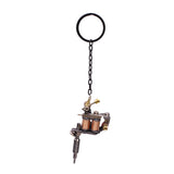 Maxbell Alloy Tattoo Gun Necklace Key Chain Mini Tattooing Machine Necklace Pendant Black A